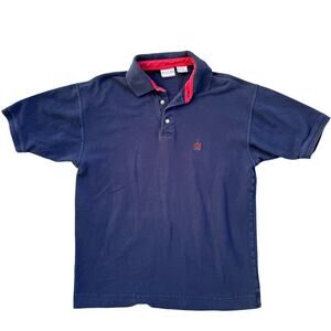 Vtg 1990s Bugle Boy Navy Red Polo Size Medium